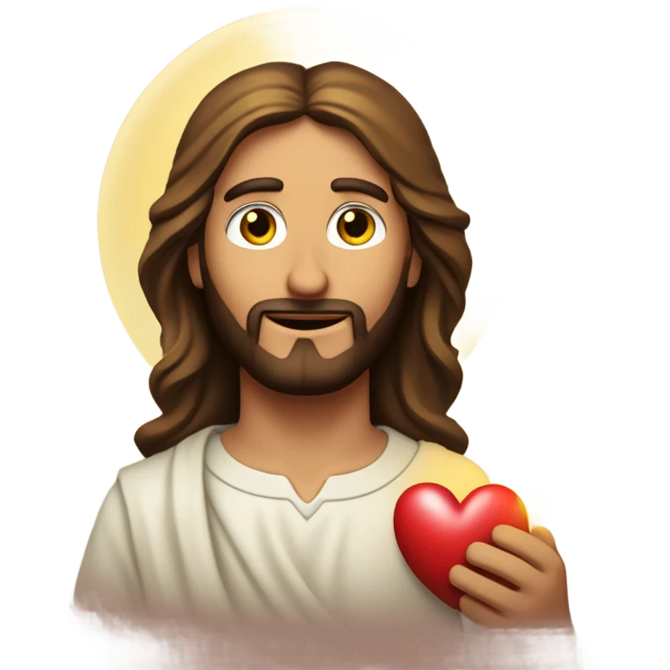 Jesuscristo con un corazón así 💗 emoji