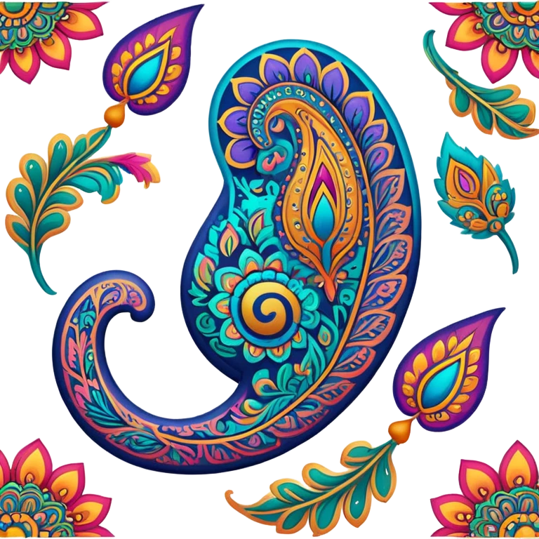Beautiful paisley pattern in Indian style emoji