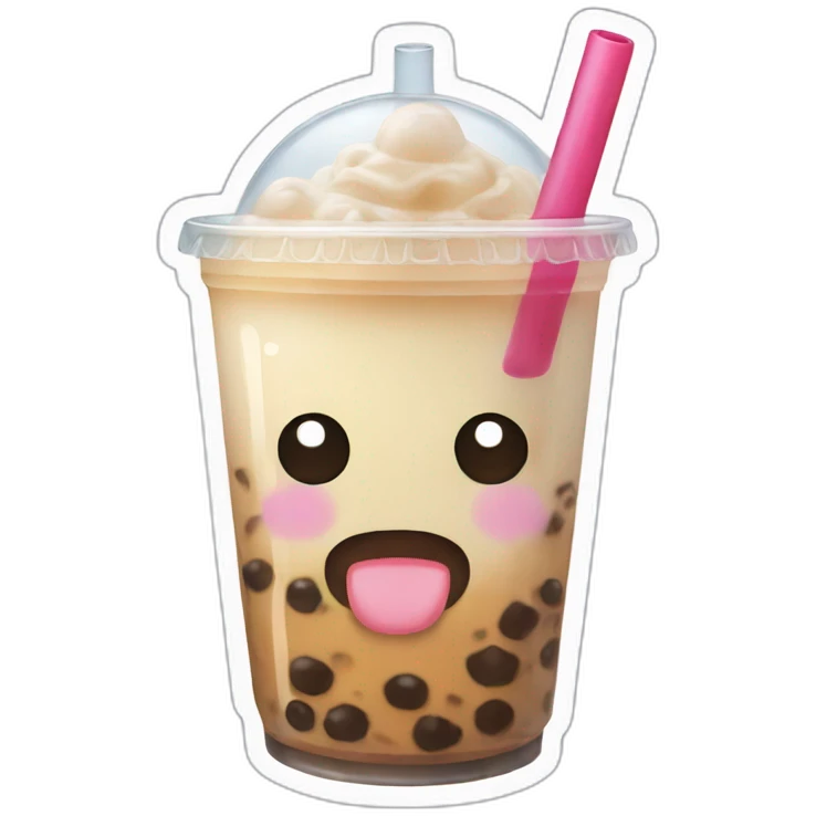 bubble tea crying emoji
