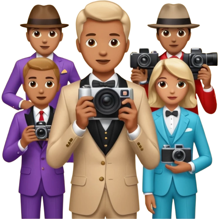 someone who's taking a photo in a room with with the wax figures of celebrities emoji