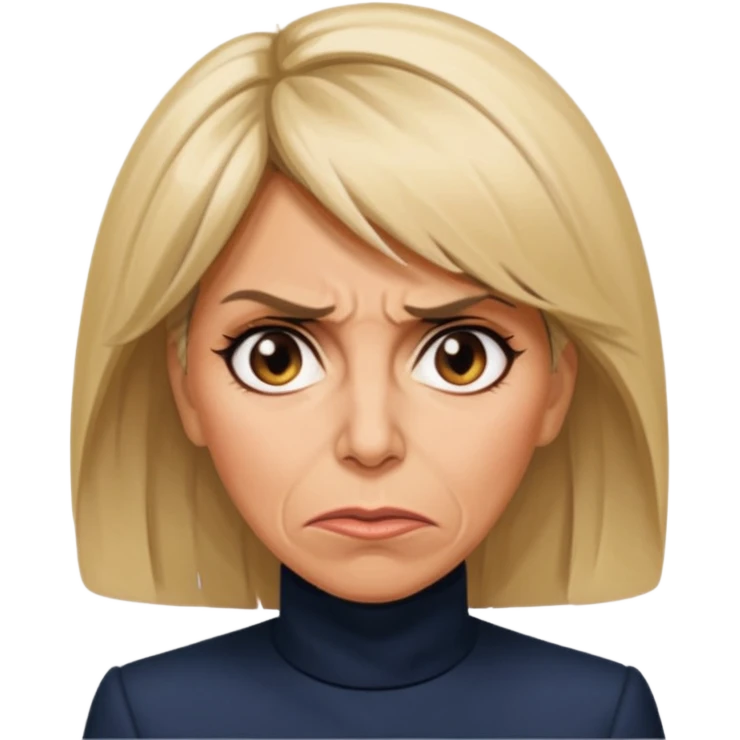 Brigitte macron angry emoji