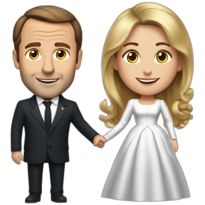 Macron et Brigitte emoji