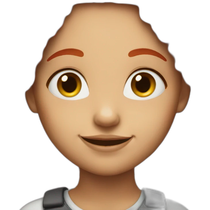 Girl red hair smile emoji
