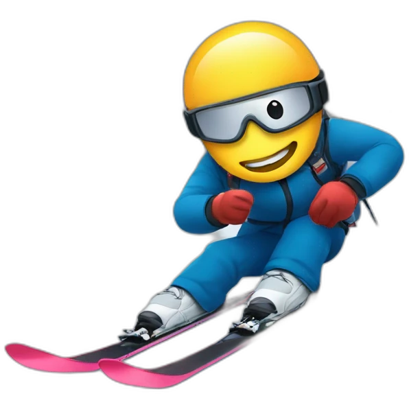 Macron qui fait du ski emoji