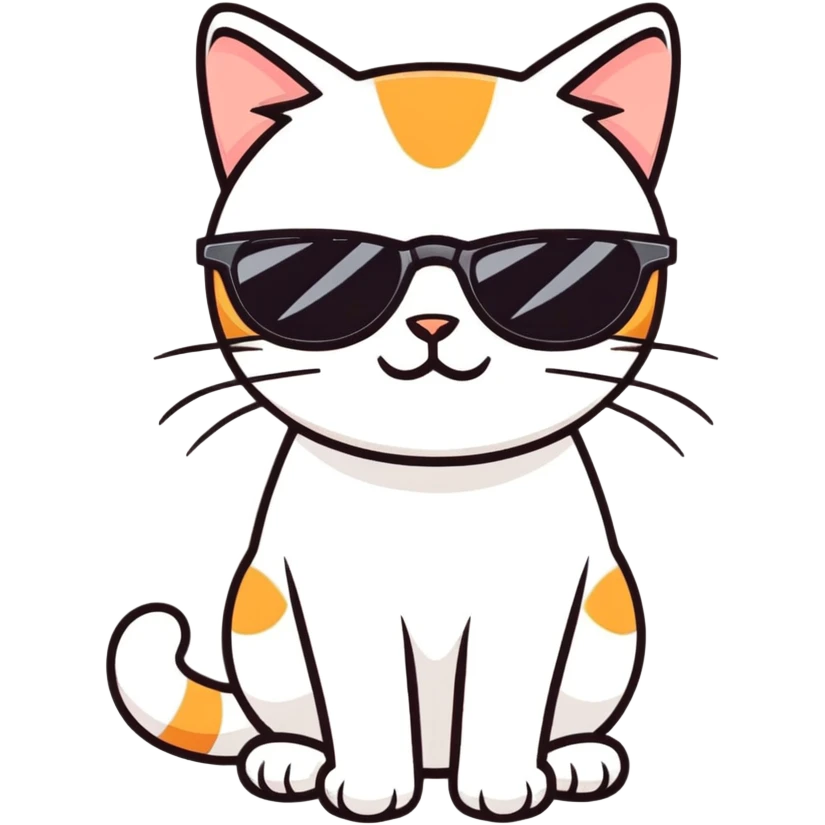 Cat with sunglasses emoji
