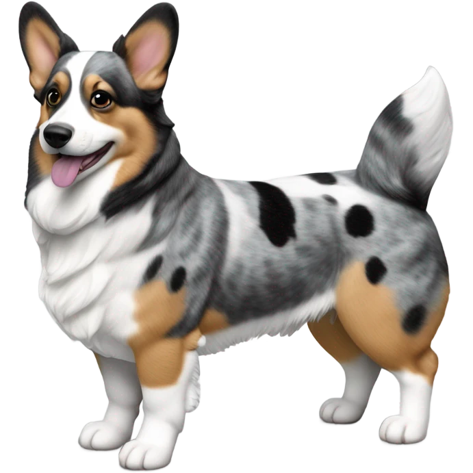 Blue Merle welsh corgi emoji