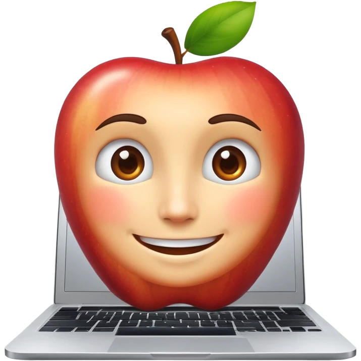 face on an Apple laptop emoji