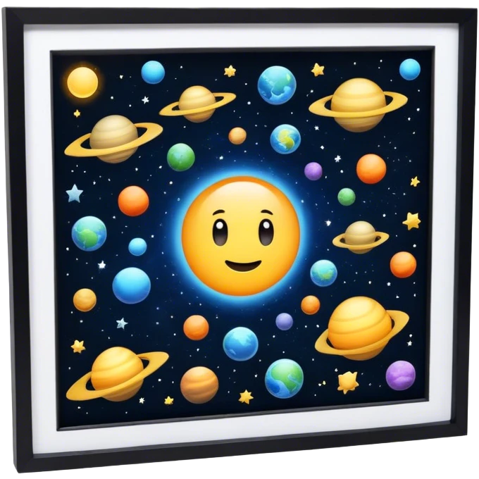 Multiverse inside a frame emoji