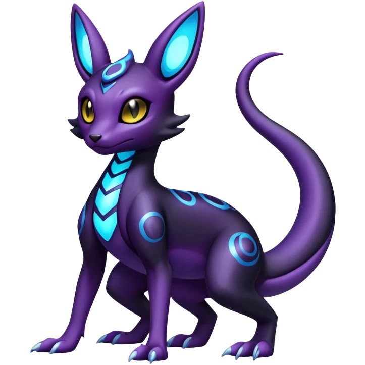 Salazzle-Umbreon-Fakémon-hybrid-creature (full body)  emoji