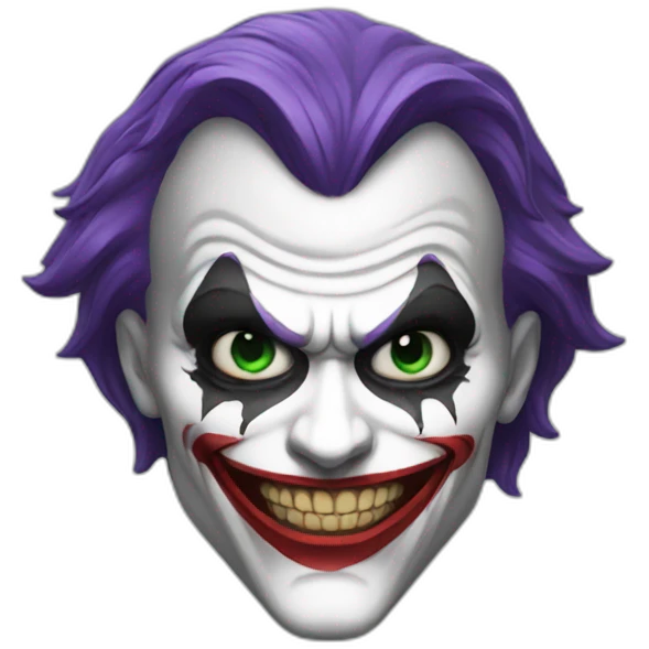 The scary joker emoji