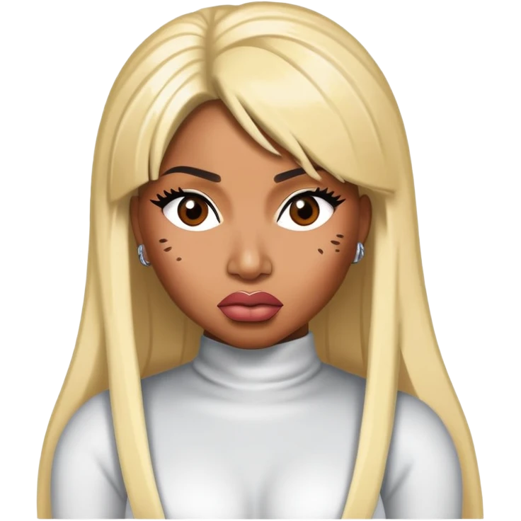Nicki Minaj mean mugging emoji