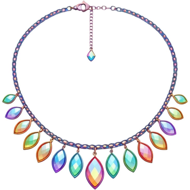 Iridescent necklace emoji