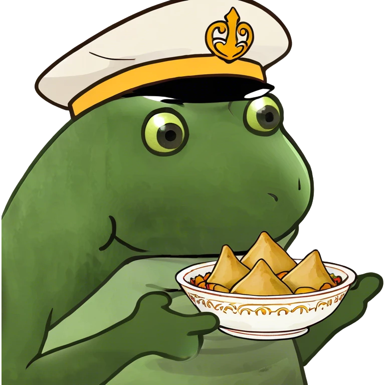 Bowl of samosa rococo style emoji