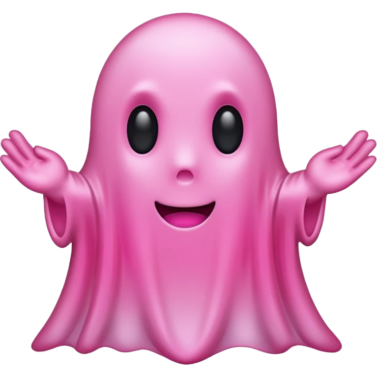 solid pink ghost no mouth emoji