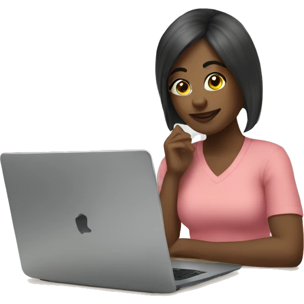 Work from home girlie  emoji