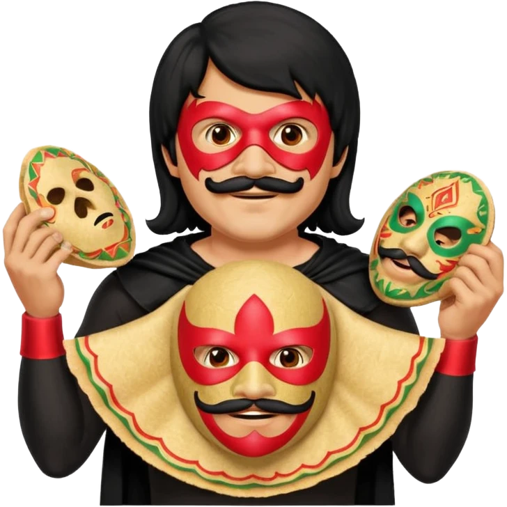 Create a Nacho Libre emoji for a teams chat but make it more original style to the movie emoji