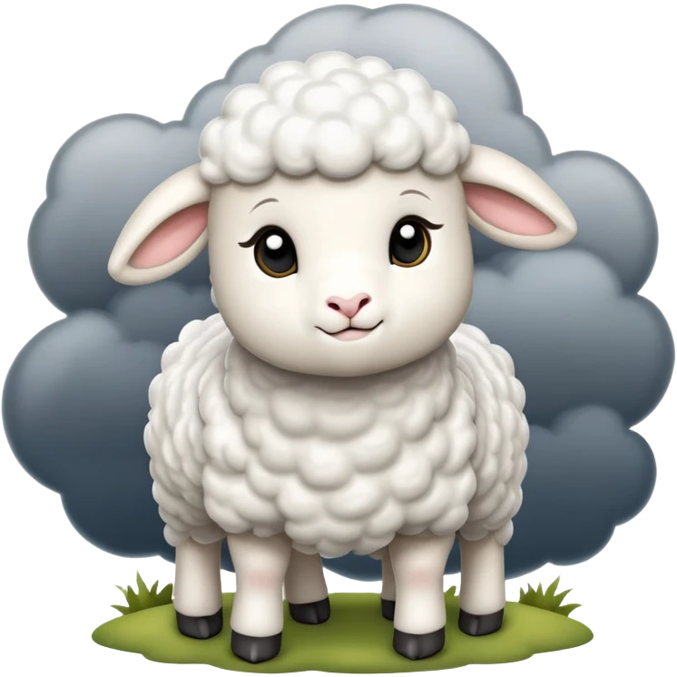 Little lamb with many thunder around  emoji