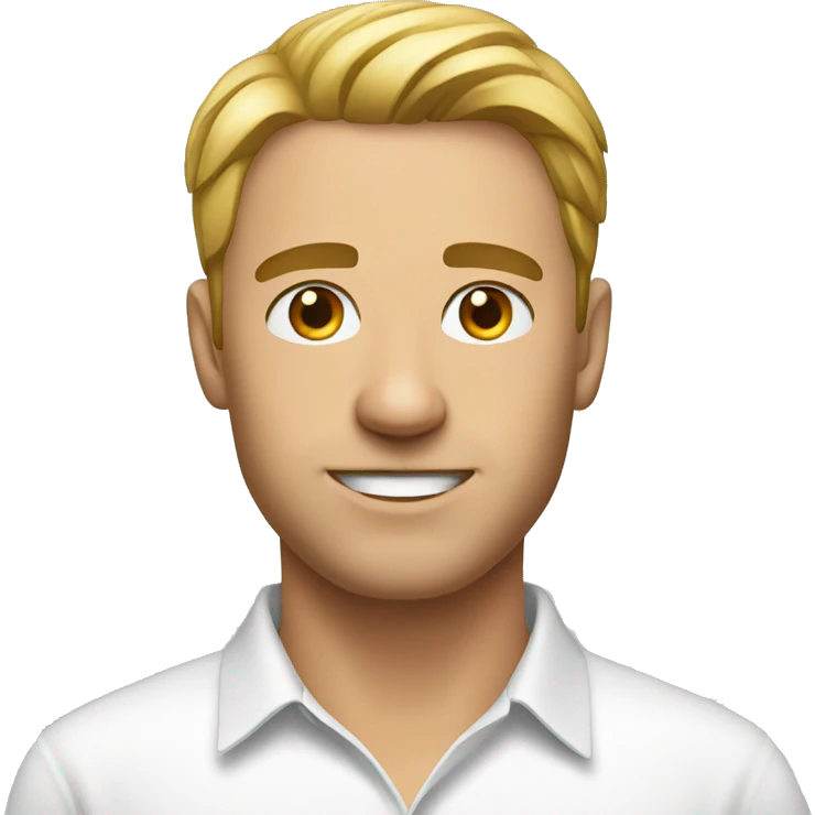 male portrait in white shirt emoji