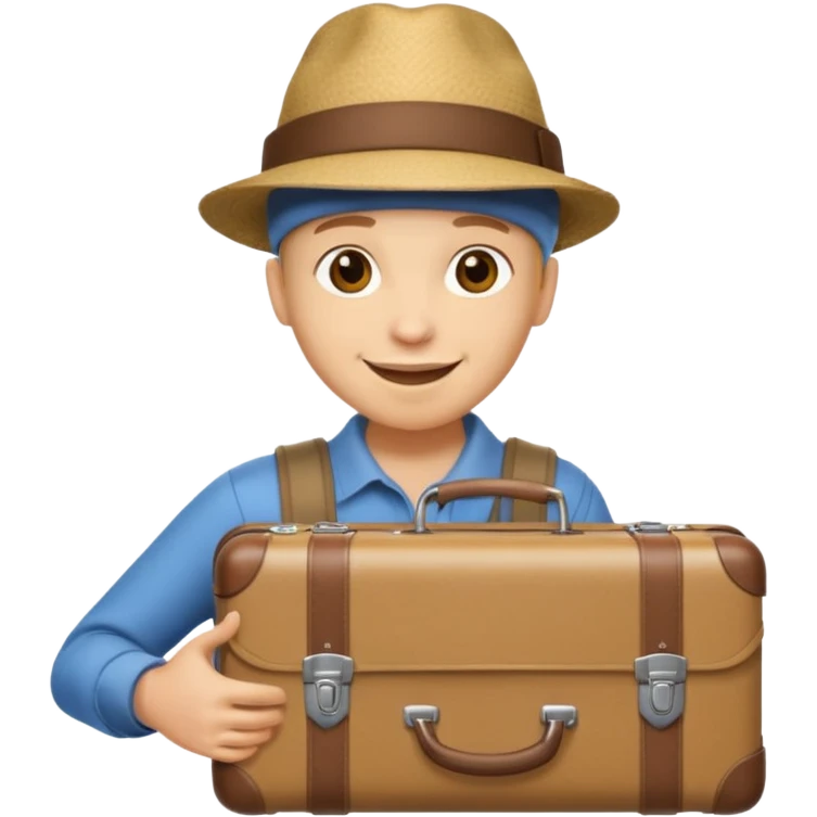 tourist with a suitcase emoji