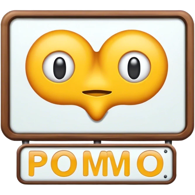 Text 'POMO' on Signboard emoji