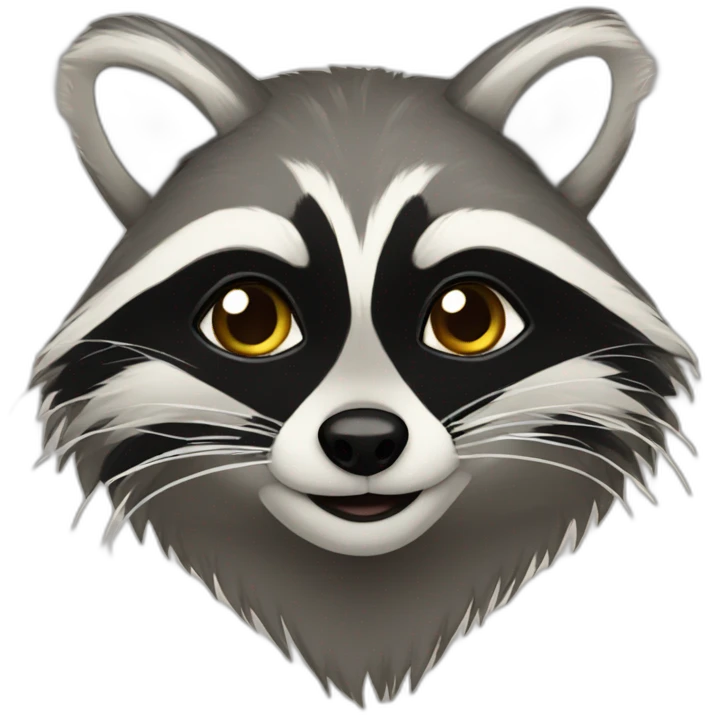 Racoon with female racoon emoji