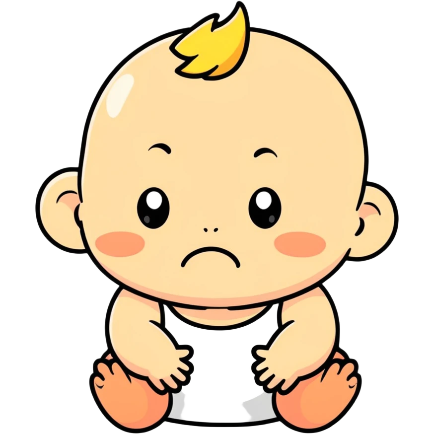 A big sad baby emoji