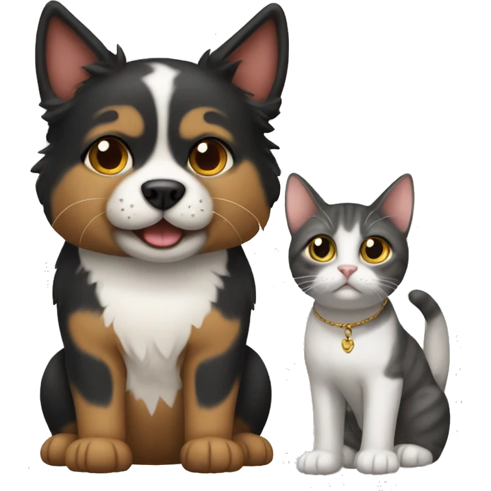 Perro y gato  emoji