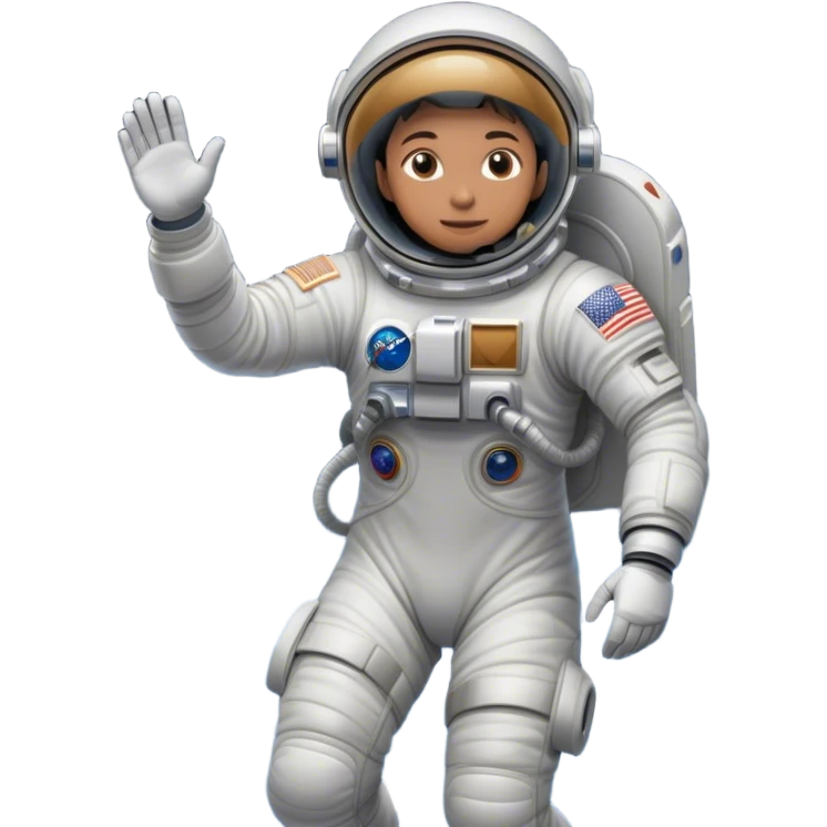 Cinematic Realistic mystery Astronaut visor down – A highly detailed depiction of an astronaut in a state-of-the-art space suit, floating weightlessly in the vast expanse of space. The reflective visor hides the face so we only see the reflection, while intricate suit details and soft lighting create an immersive sense of realism. emoji