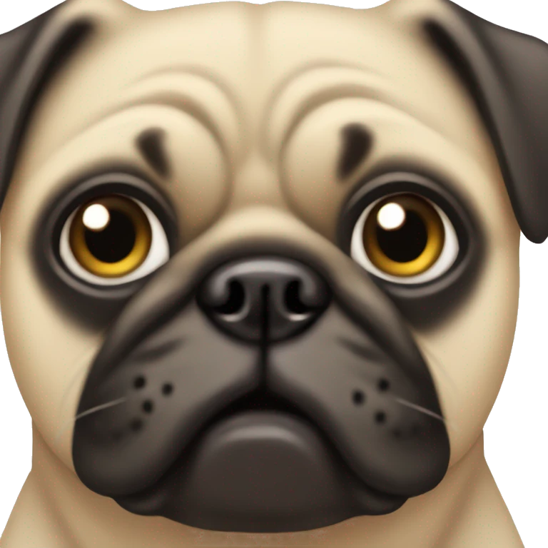 human body pug dog ​​head face emoji
