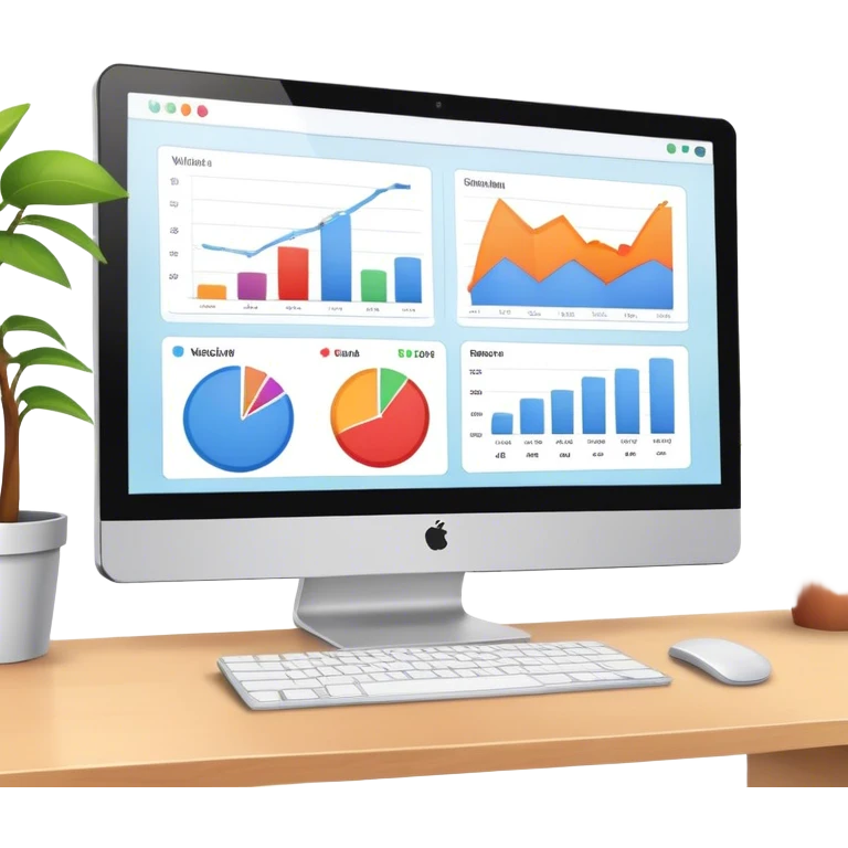 monitor-showing-a-website-dashboard-with-charts emoji