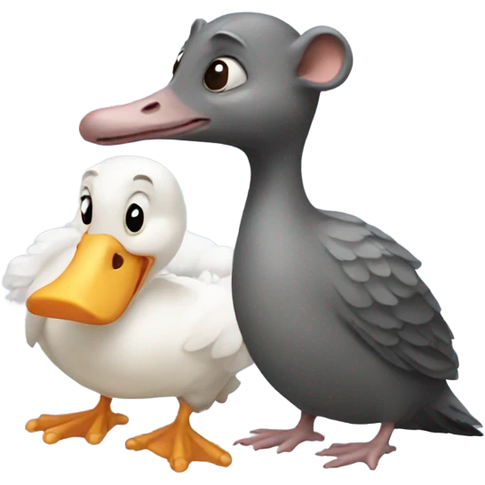 Rat and goose emoji