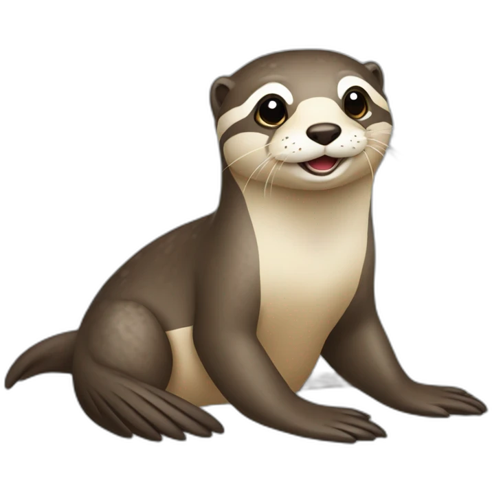Loutre sur torti emoji