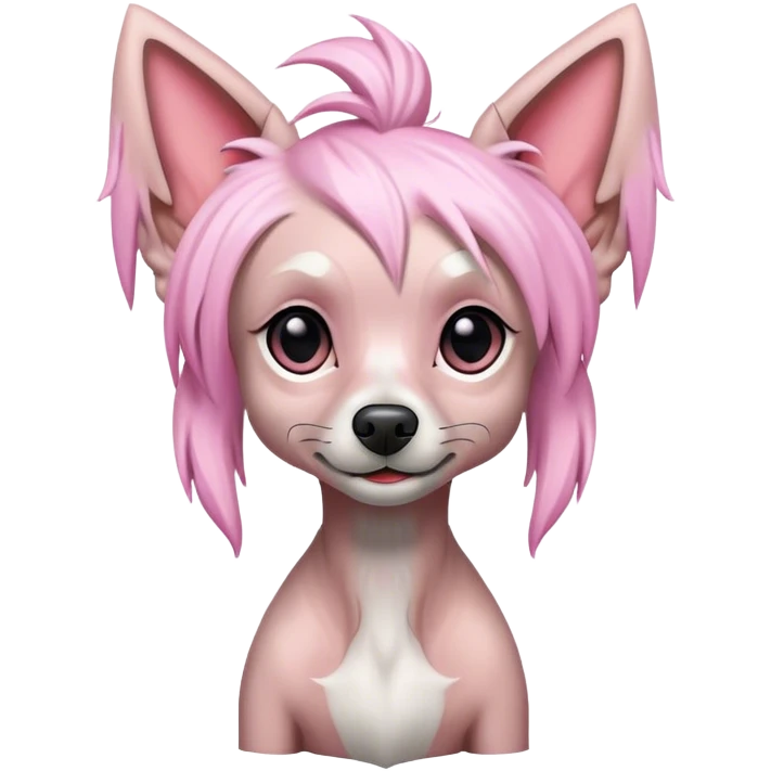 Chinese crested dog emoji