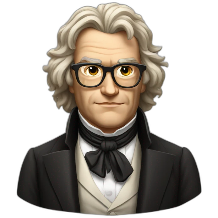 Beethoven with modern glasses emoji