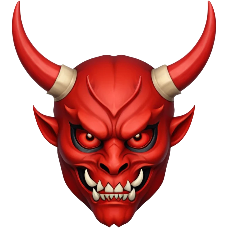 red demon mask face emoji