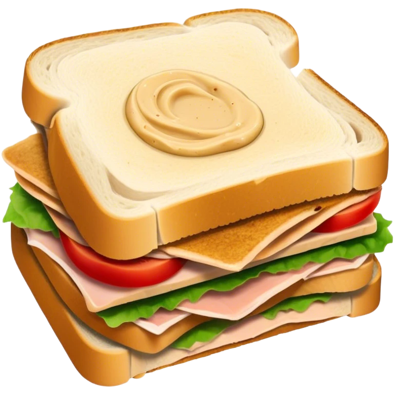 Sandwich with turkey and hummus inside emoji