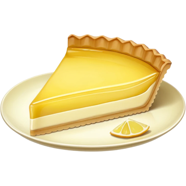realistic a piece of lemon Tart emoji
