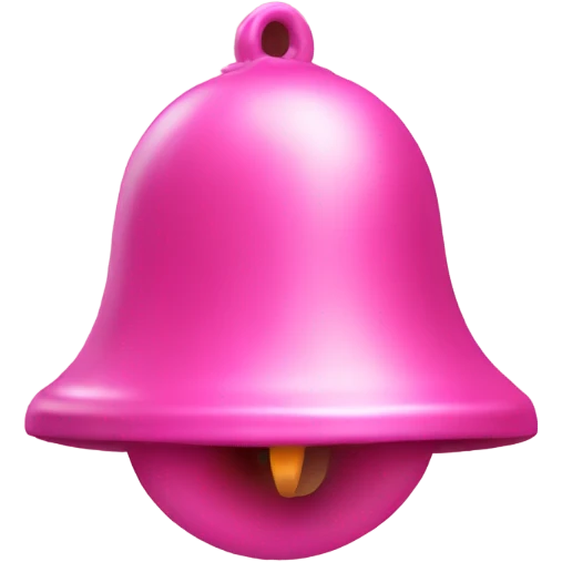 Realistic spherical pink bell emoji