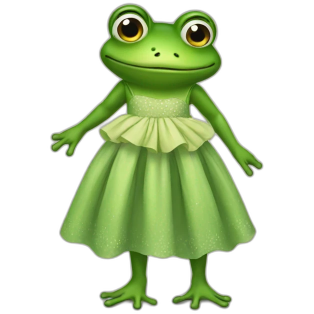 frog with a dress emoji