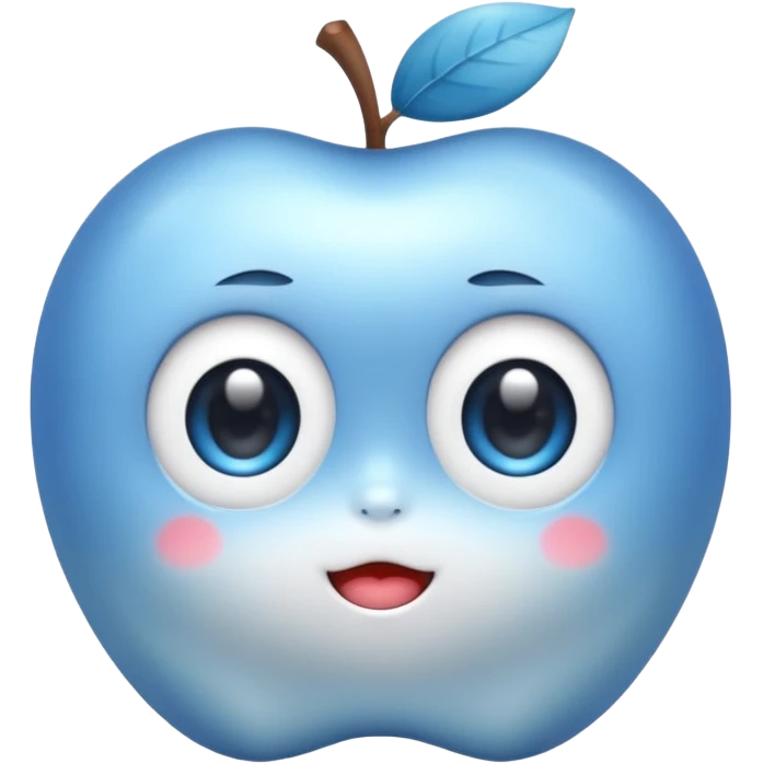 extremely cute aesthetic ray with tiny body, huge shiny round eyes, soft gray and blue tones, extra charming, kawaii-inspired, apple emoji style emoji