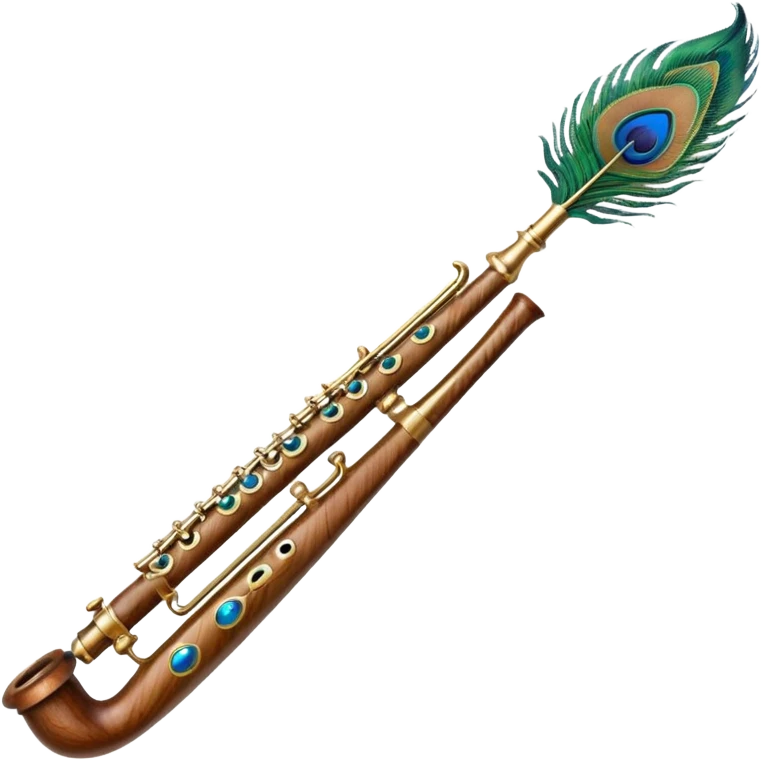 Peacock feather flute emoji
