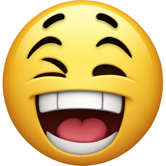 Laughing smiley with angry face emoji