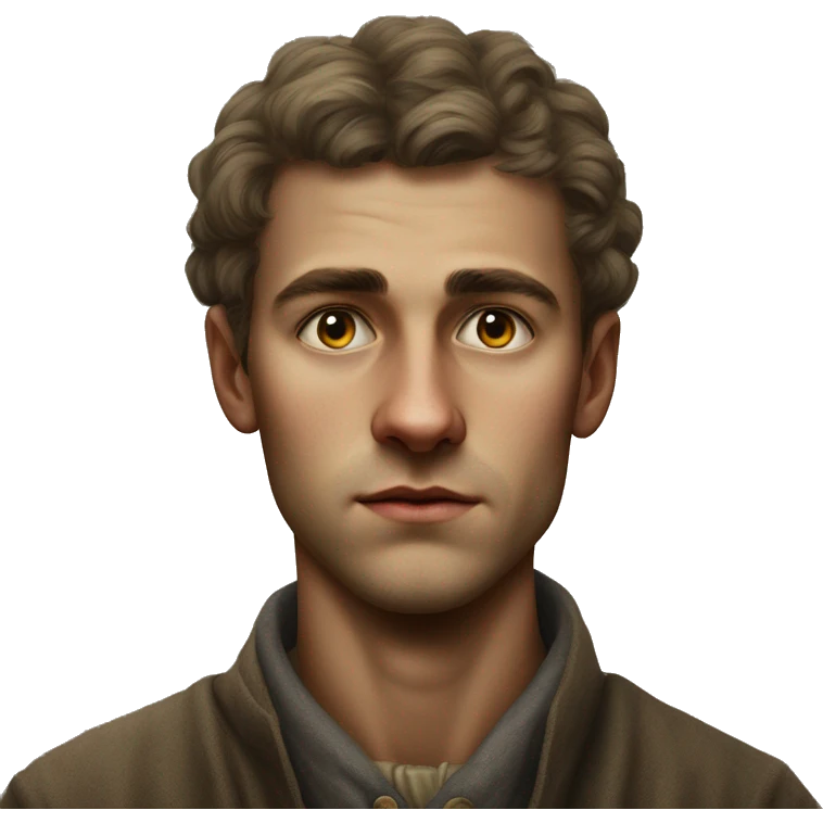 25 year old peasant during the 1917 revolution in russia photorealistic serious emoji