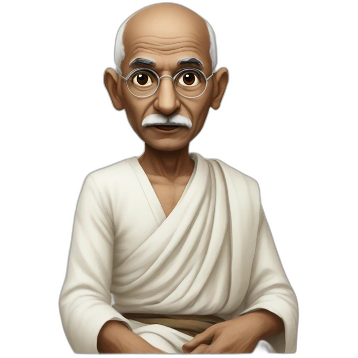 Gandhi dissaproves emoji