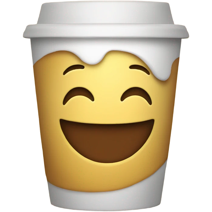 Smiley face drinking hot coffee  emoji