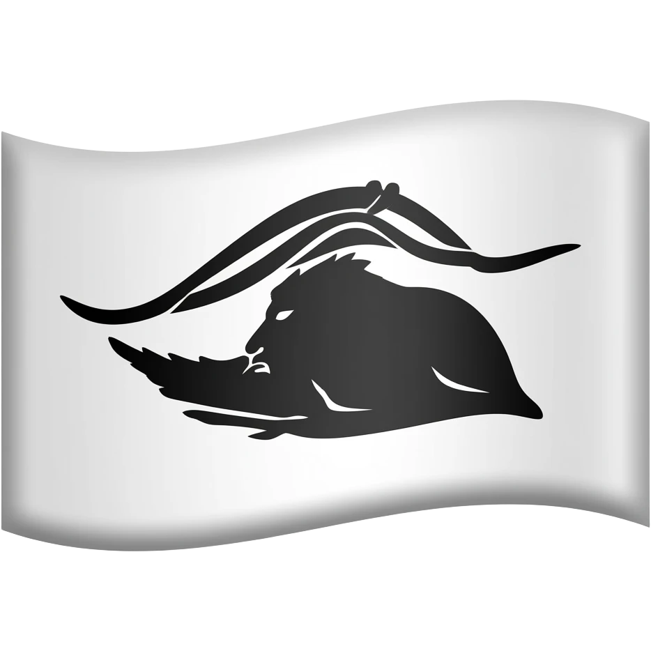 Corsica flag white with a black head moor emoji