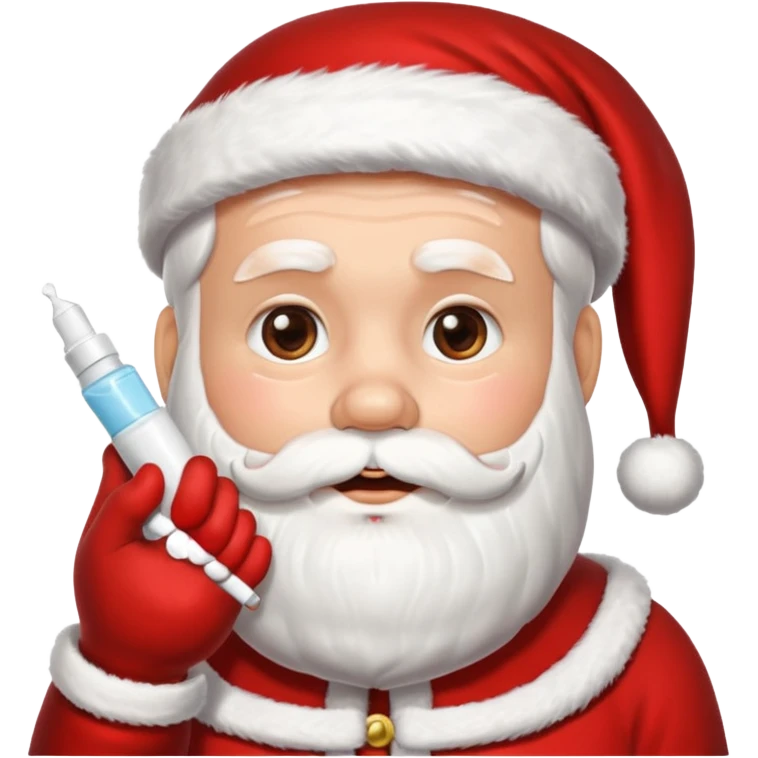 Santa doing skincare emoji