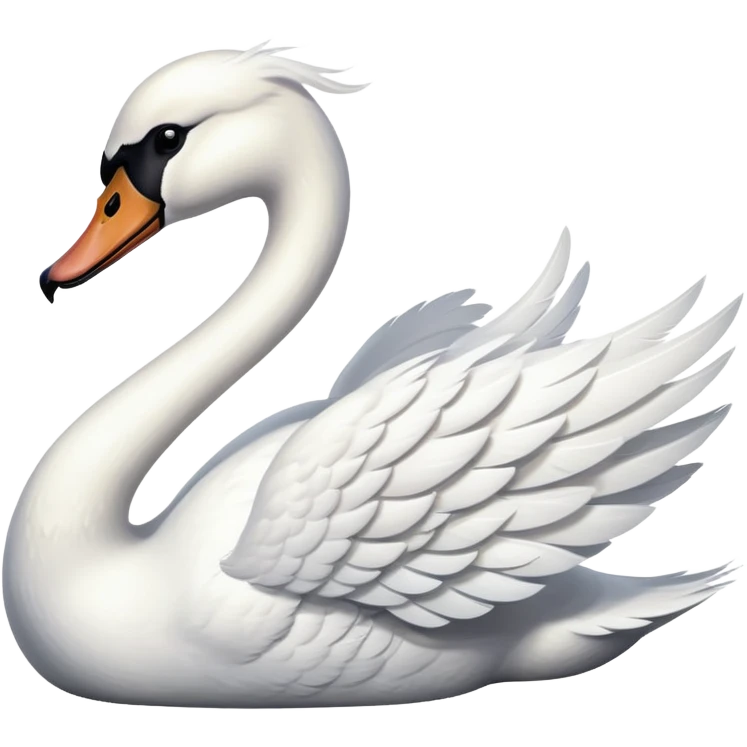 A swan facing right side  emoji