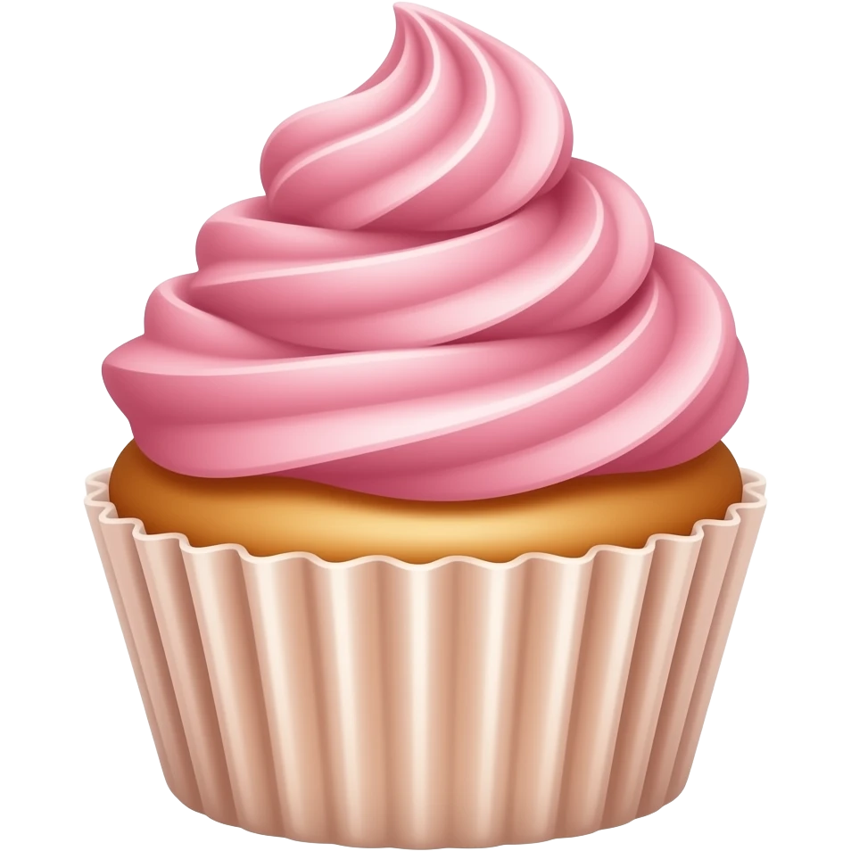 Cupcake with pink icing emoji