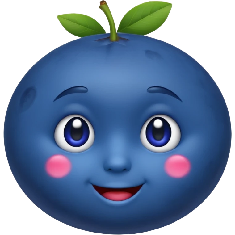 Blueberry with face  emoji